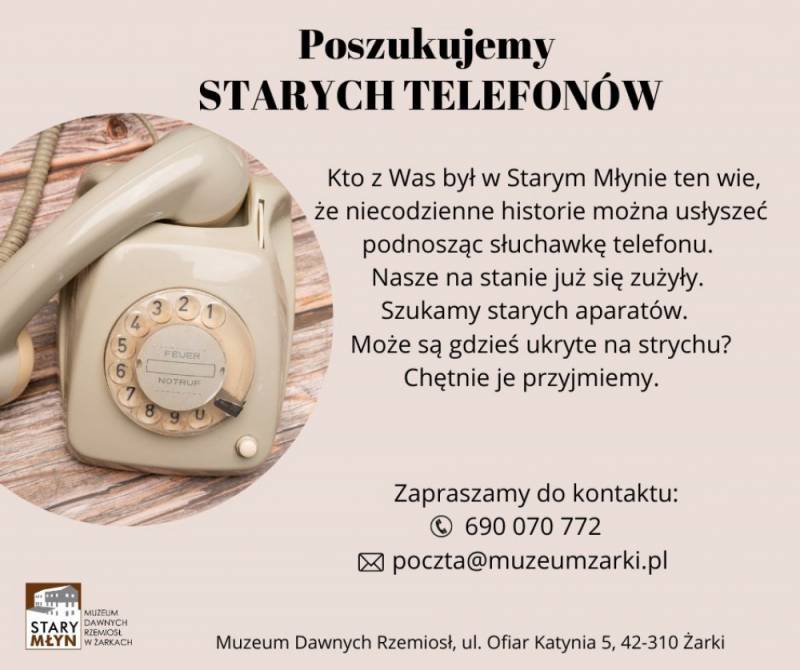 : STARE TELEFONY POSZUKIWANE.