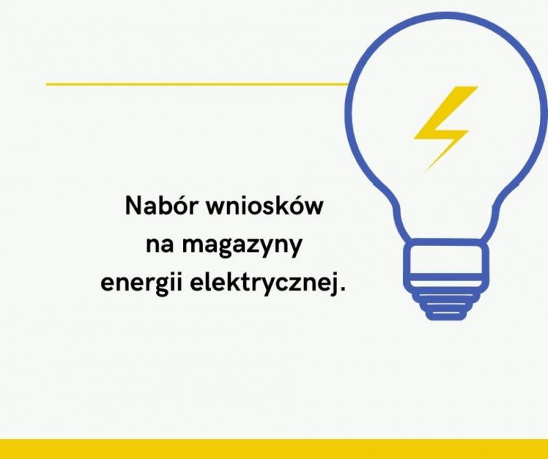 : Nabór wniosków na magazyny energii elektrycznej