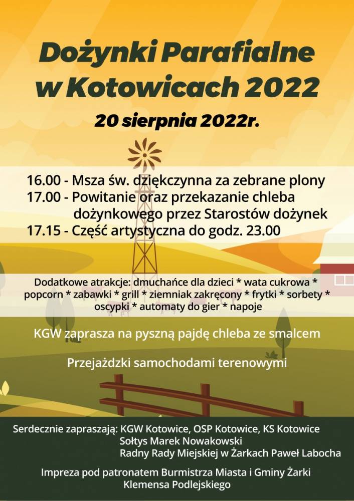 : Dożynki Parafialne w Kotowicach.20.08.