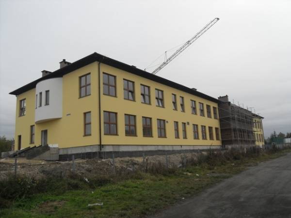 Gminne Gimnazjum w trakcie budowy, pażdziernik 2010 r.